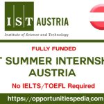 IST Summer Internship 2025 in Austria (Fully Funded)