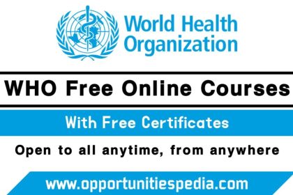 WHO Free Online Courses with Free Certificates (Apply Now)