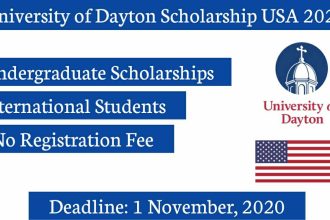 University of Dayton USA International Scholarship 2020/21