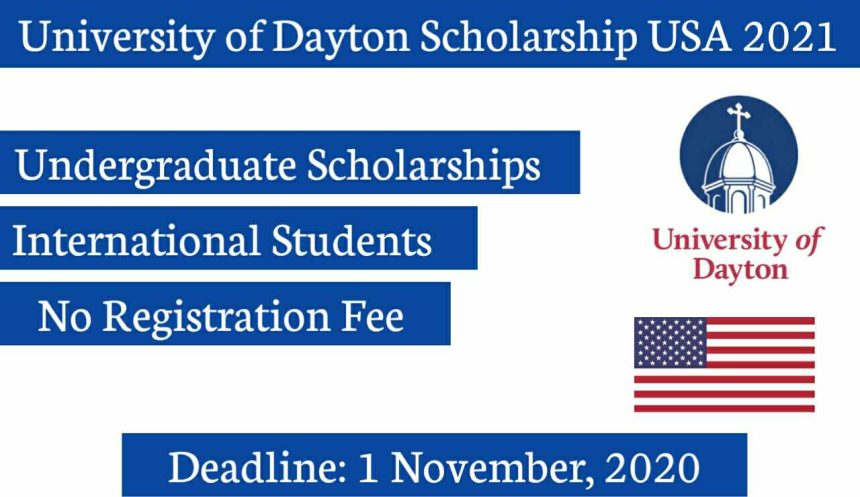 University of Dayton USA International Scholarship 2020/21