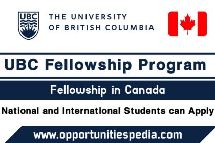 UBC Fellowships in Canada 2025-2026 (Funded)