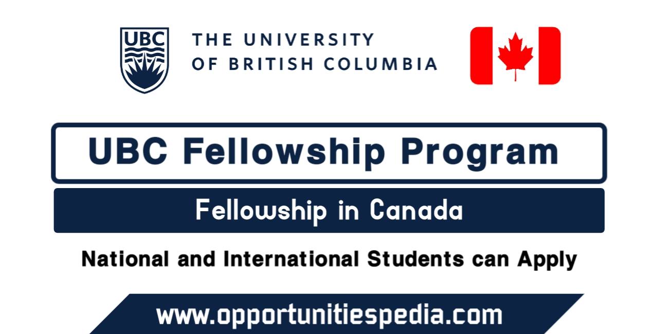 UBC Fellowships in Canada 2025-2026 (Funded)