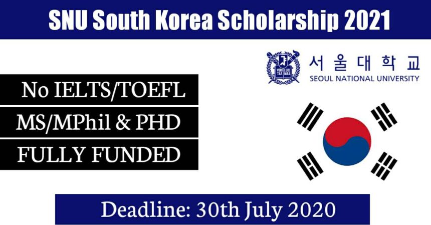 Seoul National University International Scholarship 2021 (Fully Funded)