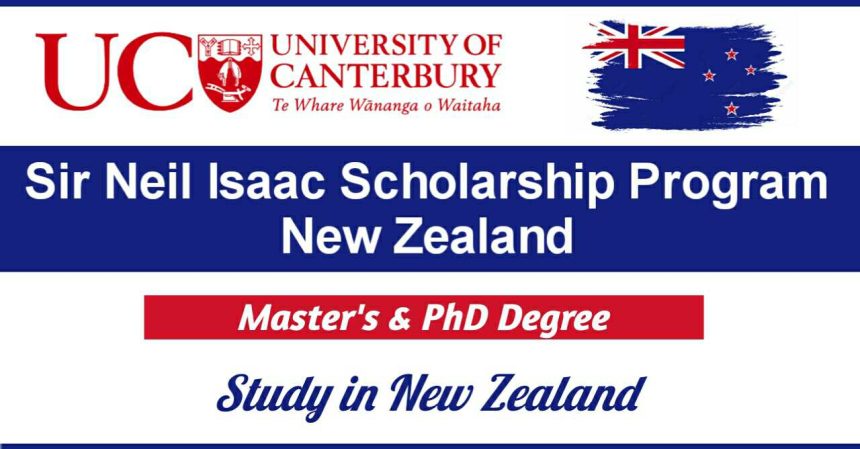 Sir Neil Isaac Scholarship 2021 at University of Canterbury - Study in New Zealand