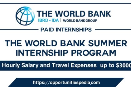 World Bank Summer Internship Program 2023 (Paid Internship)