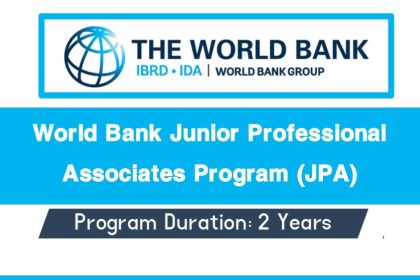 World Bank Junior Professional Associates Program (JPA) 2024