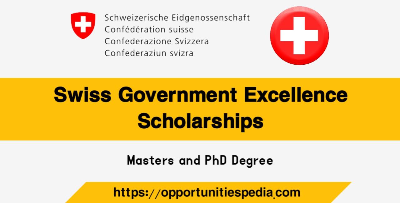 Swiss Government Excellence Scholarships 2026-2027