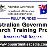 Australian Government Research Training Program 2025 (Fully Funded)