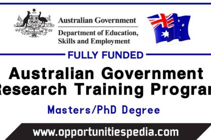 Australian Government Research Training Program 2025 (Fully Funded)