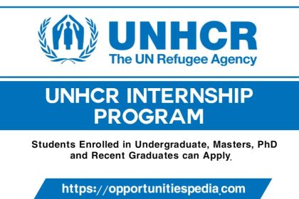 UNHCR Internship Program 2025 (Apply Now)