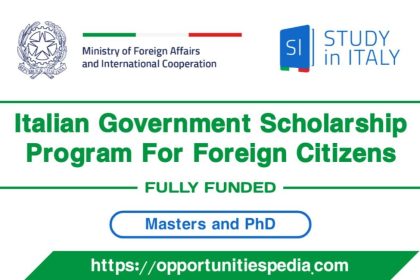Italy Government Scholarship 2025-26 (Funded)