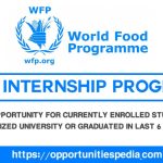WFP Internship Program 2025 | World Food Programme Internships