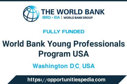 World Bank Young Professionals Program 2026 in USA (WBG YPP)