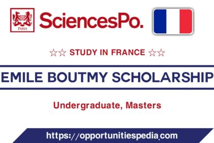 Emile Boutmy Scholarship 2026 in France (Study in France)