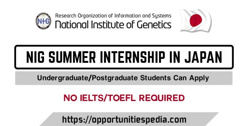 NIG Summer Internship 2025 in Japan (Fully Funded)