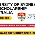 University of Sydney RTP Scholarships 2025-2026 in Australia (Fully Funded)
