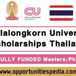Chulalongkorn University Scholarships 2026 in Thailand (Fully Funded)