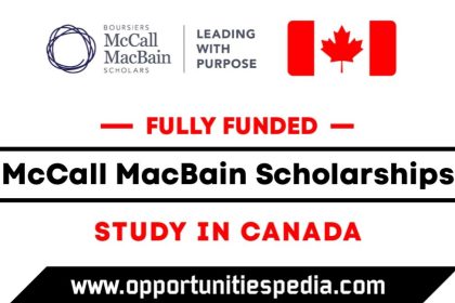 McCall MacBain Scholarships in Canada 2026 (Fully Funded)