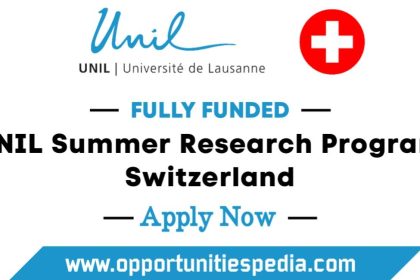 UNIL Summer Research Program 2025 Switzerland (Fully Funded)