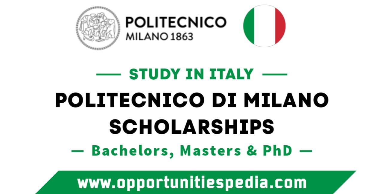 Politecnico Di Milano Scholarships 2025-2026 in Italy (Fully Funded)