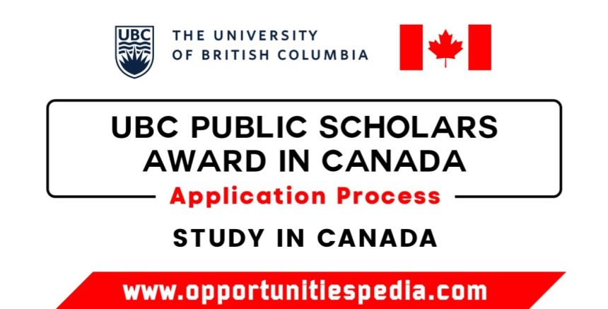 UBC Public Scholars Award in Canada 2025