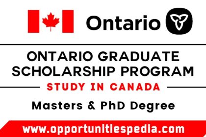 Ontario Graduate Scholarship Program 2025-26 (Study in Canada)