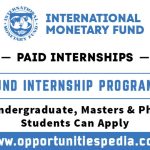 IMF Fund Internship Program (FIP) 2026 (Paid Internships)