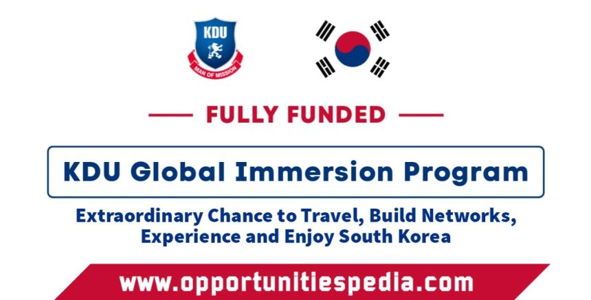 KDU Global Immersion Program 2024 in South Korea | Fully Funded