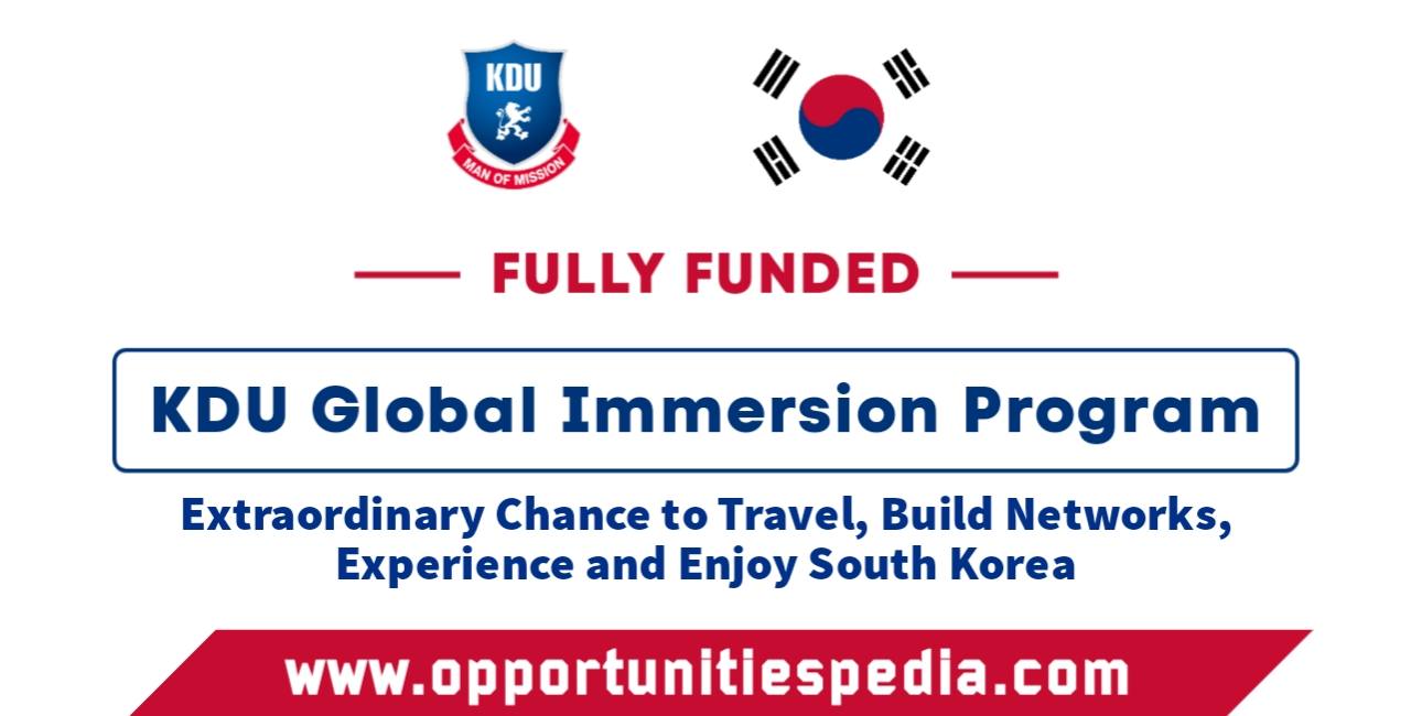 KDU Global Immersion Program 2024 in South Korea | Fully Funded