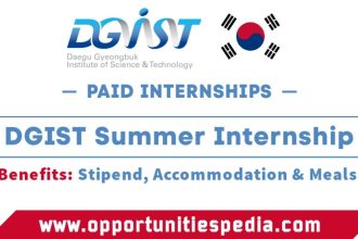 DGIST Summer Internship 2025 in South Korea