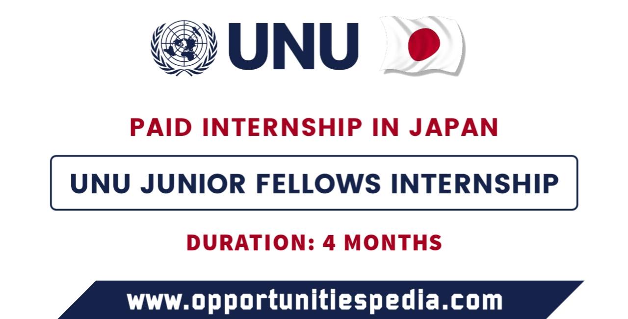 UNU Junior Fellows Internship 2025 in Tokyo, Japan