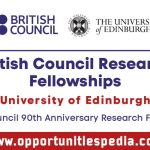 British Council Research Fellowships 2025 at University of Edinburgh