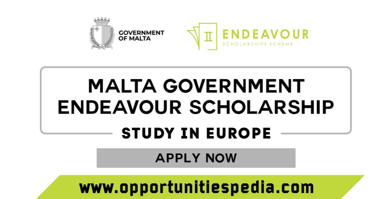 Malta Government Endeavour Scholarships Scheme 2025 (Study in Europe)