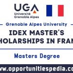 IDEX Master Scholarships at Grenoble Alpes University in France 2025-2026