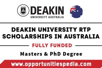 Deakin University RTP Scholarships 2025-26 in Australia (Fully Funded)