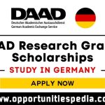 DAAD Research Grants Scholarships 2025 in Germany (Fully Funded)