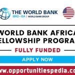 World Bank Group Africa Fellowship Program 2026 in USA (Fully Funded)