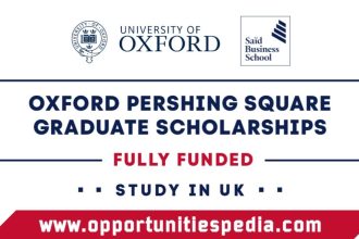 Oxford Pershing Square Graduate Scholarships 2026 in UK (Fully Funded)
