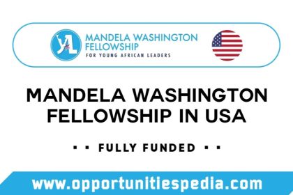 Mandela Washington Fellowship 2025 in USA (Fully Funded)
