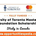 University of Toronto MasterCard Scholarship 2025 in Canada (Fully Funded)
