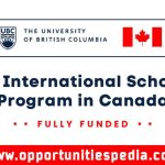 UBC International Scholars Program 2026 in Canada (Fully Funded)