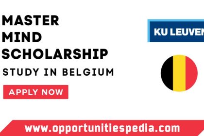 Master Mind Scholarship 2026 at KU Leuven in Belgium