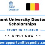 Ghent University Doctoral Scholarships 2026 (Study in Belgium)