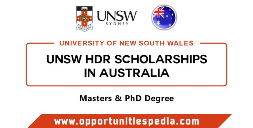 UNSW HDR Scholarships 2025 in Australia (Fully Funded)