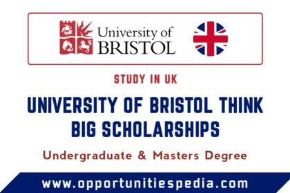University of Bristol Think Big Scholarships 2025 in the UK