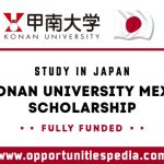 Konan University MEXT Scholarship 2025 in Japan (Fully Funded)