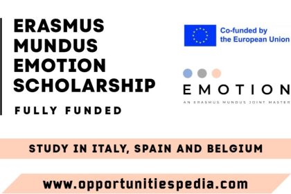 Erasmus Mundus EMOTION Scholarship 2025 (Fully Funded)