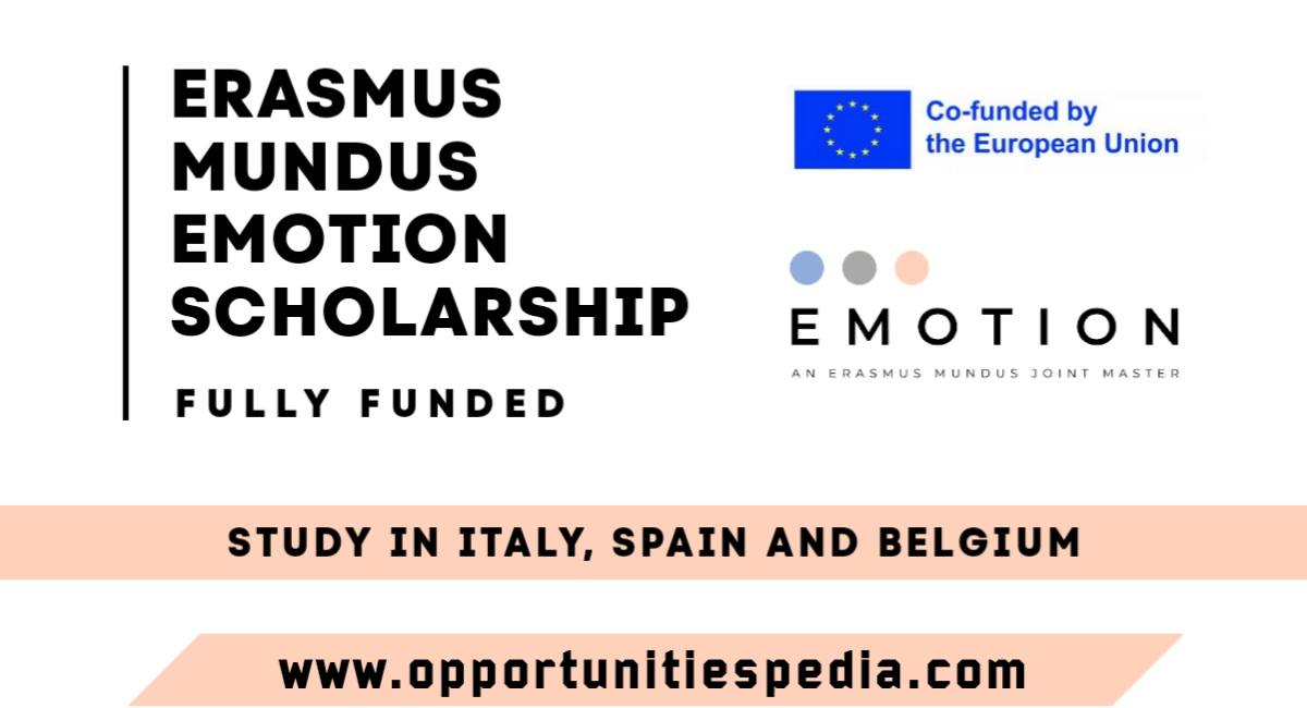 Erasmus Mundus EMOTION Scholarship 2025 (Fully Funded)