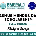 Erasmus Mundus EMerald Scholarship 2025 in Europe (Fully Funded)