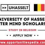 Hasselt University Master Mind Scholarship 2025 (Study in Belgium)